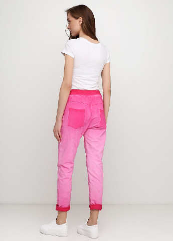 Розовые кэжуал демисезонные зауженные брюки Made in Italy