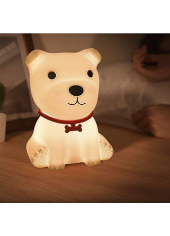 Дитячий нічник ведведик Dream Lites Puppy силіконовий світильник, акумуляторний, 7 кольорів світіння Bailong (255722731)
