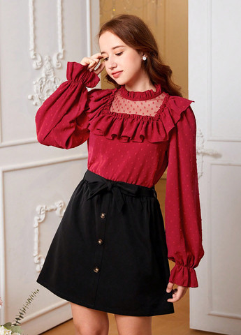 Комбінований демісезонний комплект (блуза, спідниця) SHEIN