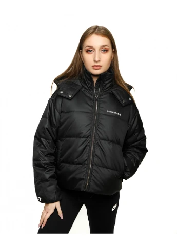 Черная зимняя куртка short down jacket entry level Converse