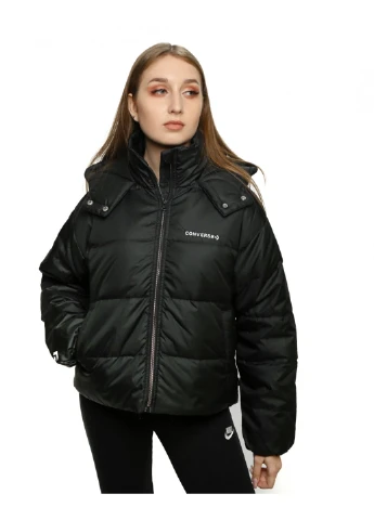 Черная зимняя куртка short down jacket entry level Converse