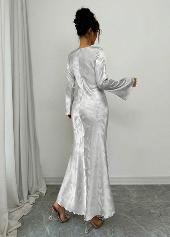 Сріблястий вечірня, кежуал сукня годе SHEIN метелики