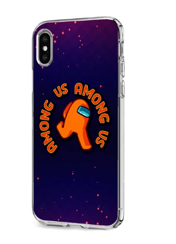 Чохол силіконовий Apple Iphone X Амонг Ас Помаранчевий (Among Us Orange) (6129-2408) MobiPrint (219555962)