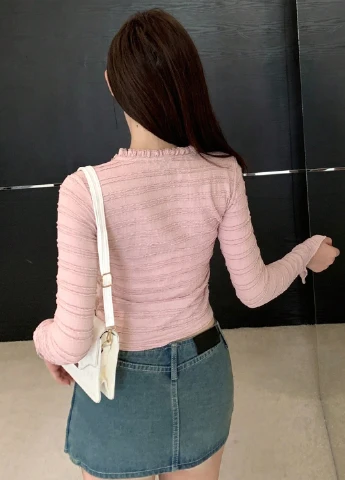 Пудровая блуза SHEIN