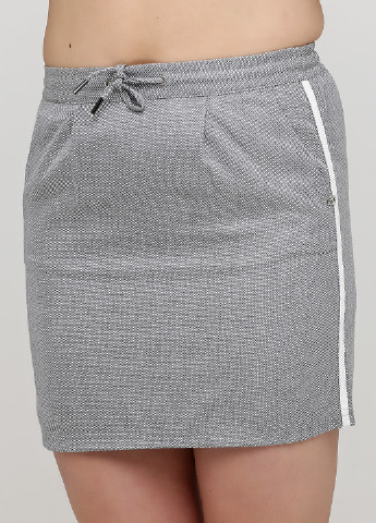 Светло-серая кэжуал с геометрическим узором юбка Tom Tailor карандаш