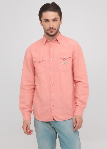 Розовая джинсовая рубашка однотонная Ralph Lauren