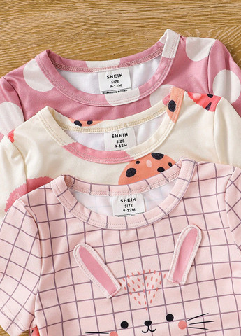 Комбінована всесезон піжама (футболка (3 шт.), шорти (3 шт.)) футболка + шорти SHEIN