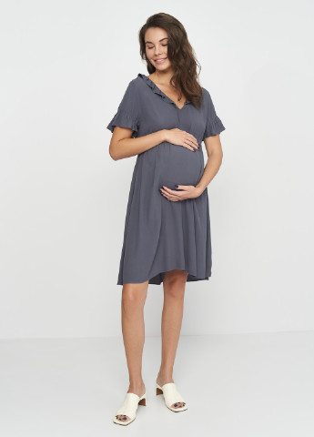 Сіро-голубий повсякденний плаття для вагітних H&M однотонна