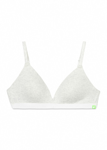 Серый бралетт бюстгальтер Hi&Bye без косточек хлопок