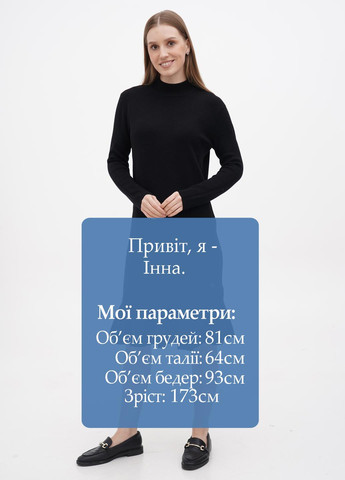 Черное кэжуал платье платье-свитер LF Women однотонное