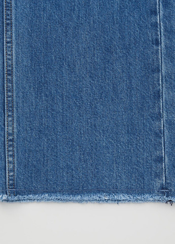 Синие демисезонные клеш джинсы Uniqlo
