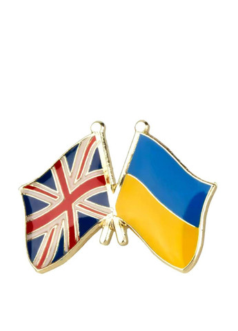 Значок-пін (friendship flag) Україна - Великобританія, 25х19 мм No Brand (306443963)