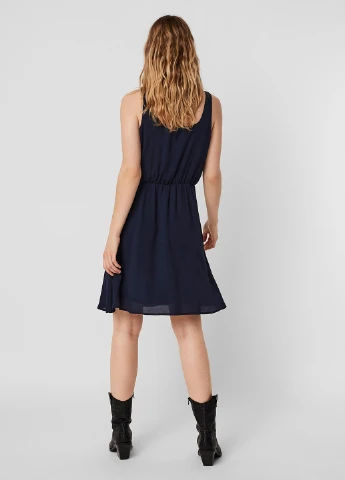 Темно-синее кэжуал платье Vero Moda однотонное