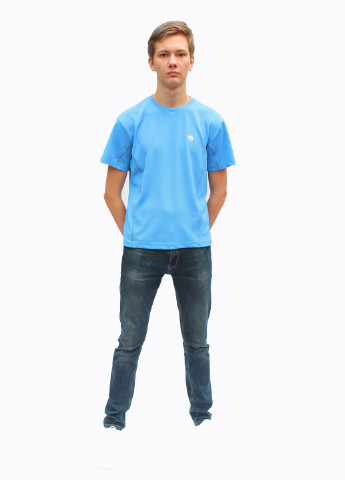 Голубая футболка мужская hard wear Mountain Hardwear
