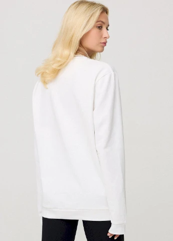 Белый світшот жіночий oversize /no flis/ YAPPI (254658795)