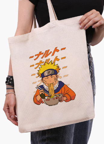 Еко сумка шоппер біла Наруто Узумакі (Naruto Uzumaki) (9227-2818-WT-1) Еко сумка шоппер біла 41*35 см MobiPrint (221683003)