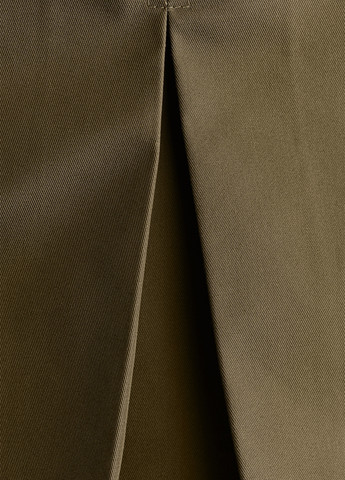 Коричневая офисная, кэжуал однотонная юбка H&M а-силуэта (трапеция)