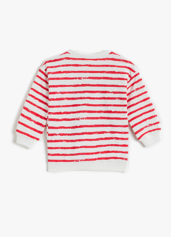 KOTON свитшот динозавр белый кэжуал хлопок, трикотаж