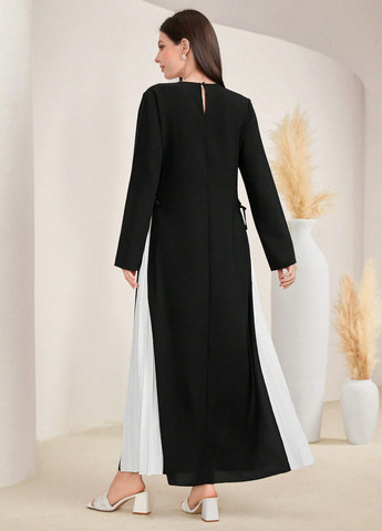 Чорно-білий кежуал сукня а-силует SHEIN однотонна