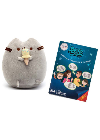 Комплект Мягкая игрушка кот с мороженым Пушин кэт и Набор для творчества Рисуй Светом ST (256544164)