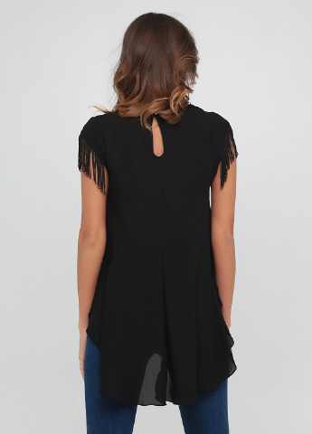 Черная летняя блуза Poppy Lux