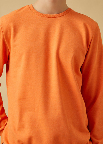 Світшот KOTON - Прямий крій однотонний помаранчевий кежуал поліестер, трикотаж - (252402716)