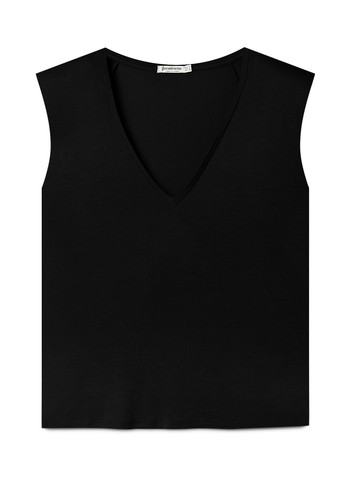 Чорна блуза Stradivarius