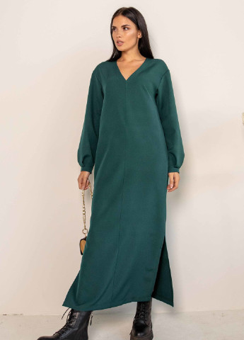 Зеленое кэжуал платье Ри Мари однотонное