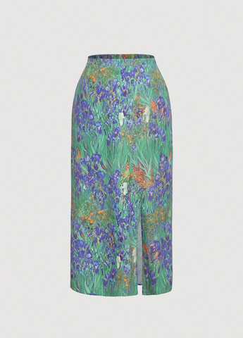 Комбінований літній комплект (топ, спідниця) SHEIN