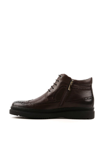 Темно-коричневые зимние ботинки броги Basconi