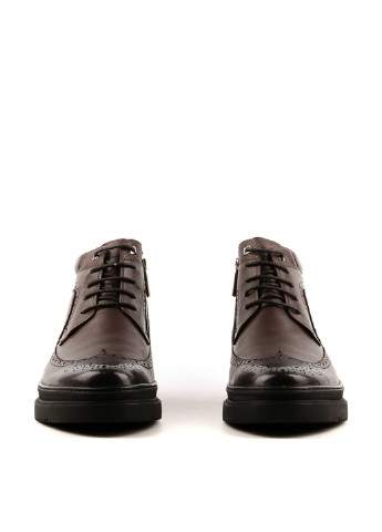 Темно-коричневые зимние ботинки броги Basconi