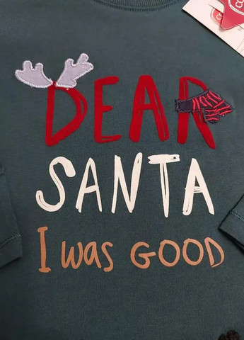 Темно-бирюзовый демисезонный кэжуал лонгслив Cool Club новогодний