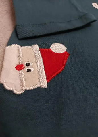 Темно-бирюзовый демисезонный кэжуал лонгслив Cool Club новогодний