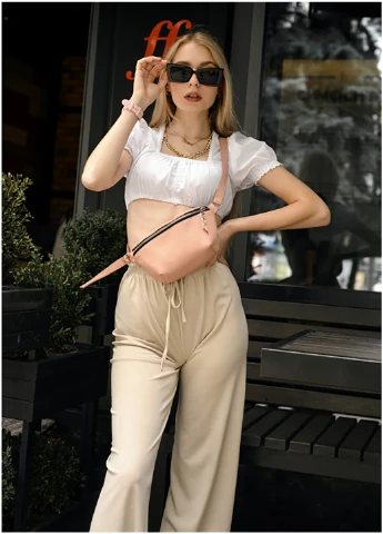 Женская сумка на пояс (бананка) 24х4х15 см Sambag (252132964)