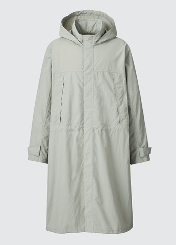 Сіре демісезонне Пальто однобортне Uniqlo