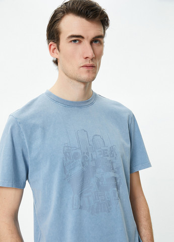 Блакитна футболка KOTON