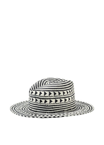 Шляпа Mark ковбойская геометрическая чёрно-белую кэжуал искусственная солома, бумага