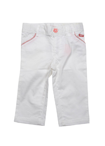 Белые кэжуал летние прямые брюки Trudi