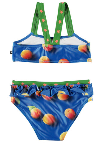 Синий летний купальник (лиф, трусики) топ, раздельный Molo