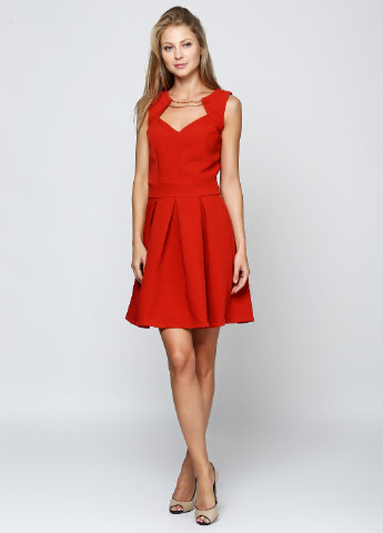 Помаранчево-червона кежуал сукня Guess однотонна