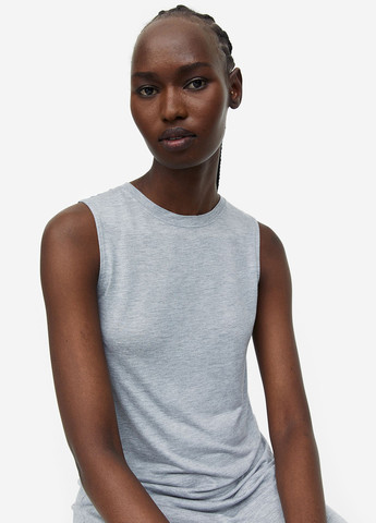 Світло-сіра кежуал сукня H&M однотонна