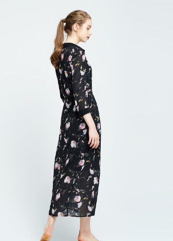 Чорна кежуал сукня сорочка Vero Moda з квітковим принтом