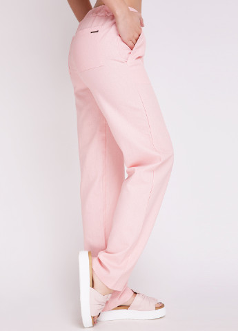 Светло-розовые кэжуал демисезонные прямые брюки Art Style Leggings