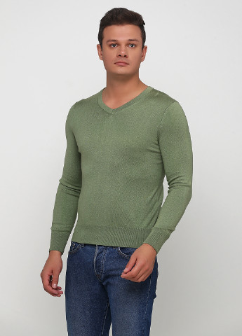 Зеленый демисезонный пуловер пуловер Banana Republic