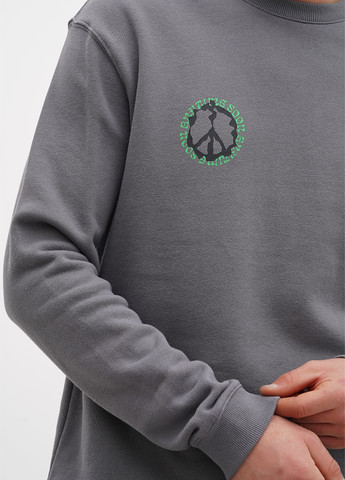 Сірий світшот H&M напис без декору (315732876)