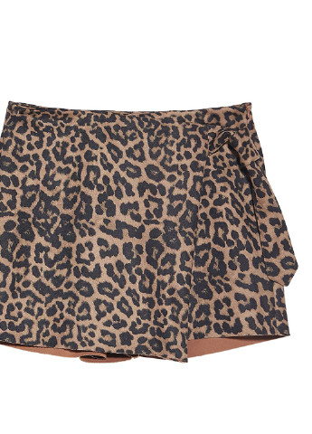 Светло-коричневая кэжуал леопардовая юбка Zara
