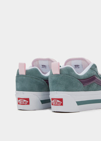 Зеленые кеды Vans с логотипом, с белой подошвой