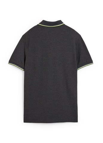 Темно-серая футболка-поло для мужчин C&A однотонная