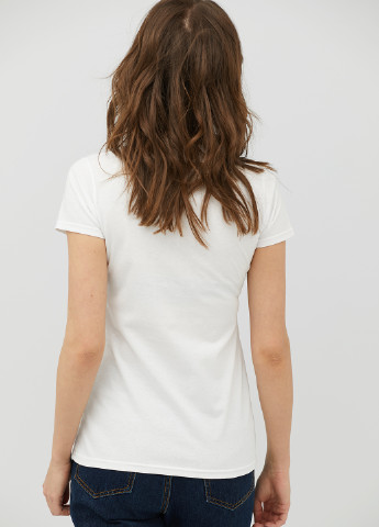 Белая летняя футболка YAPPI