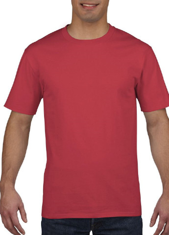 Червона футболка базова бавовняна червона Gildan Premium Cotton